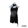 Black Rhinestone Contemporary Halter Costume  leotard