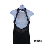 Black Velvet Halter Unitard  unitard