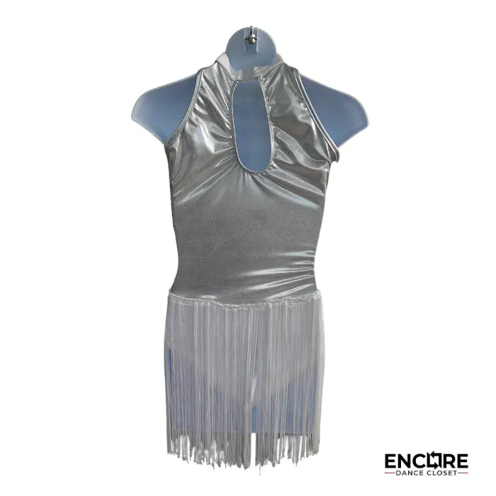Silver Spotlight Tuxedo  leotard