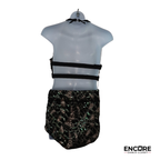 Emerald & Bronze Sequin Two-Piece Dance Costume  two piece