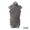 Asymmetrical Gray Mesh Leo  leotard