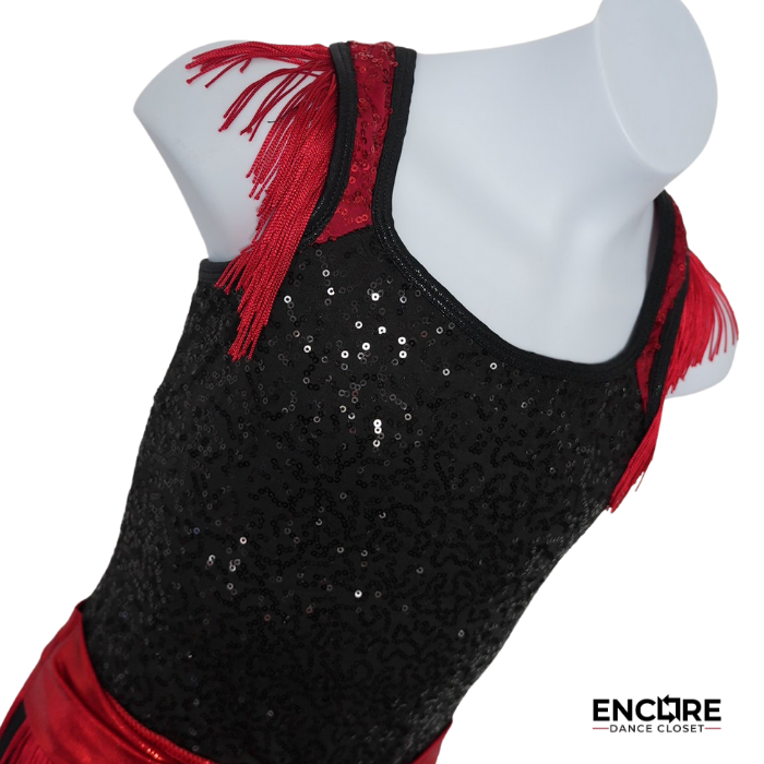 Red Hot Fringe Jazz  biketard