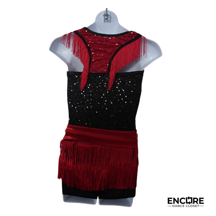 Red Hot Fringe Jazz  biketard