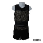 Gold & Black Fringe Dress  two piece