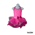 Hot Pink Sequin Tutu with Bow and Silver Trim  dress