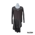 Charcoal Long-Sleeve Dance Dress  leotard