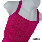 Hot Pink Fringe Jazz Jumpsuit  two piece