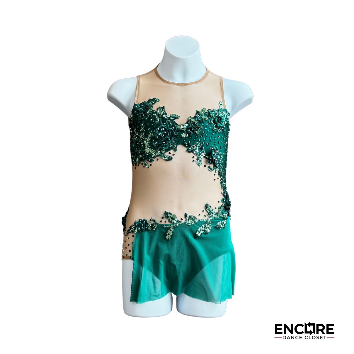 Emerald Green Mesh Lyrical Leotard