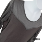 Charcoal Long-Sleeve Dance Dress  leotard