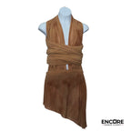 Nude Mesh Skirt and Wrap  two piece