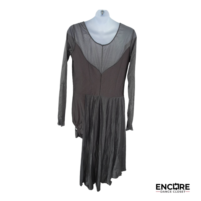 Charcoal Long-Sleeve Dance Dress  leotard