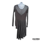 Charcoal Long-Sleeve Dance Dress  leotard