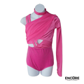 Pink Asymmetrical Contemporary Leotard  leotard