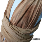 Nude Mesh Skirt and Wrap  two piece