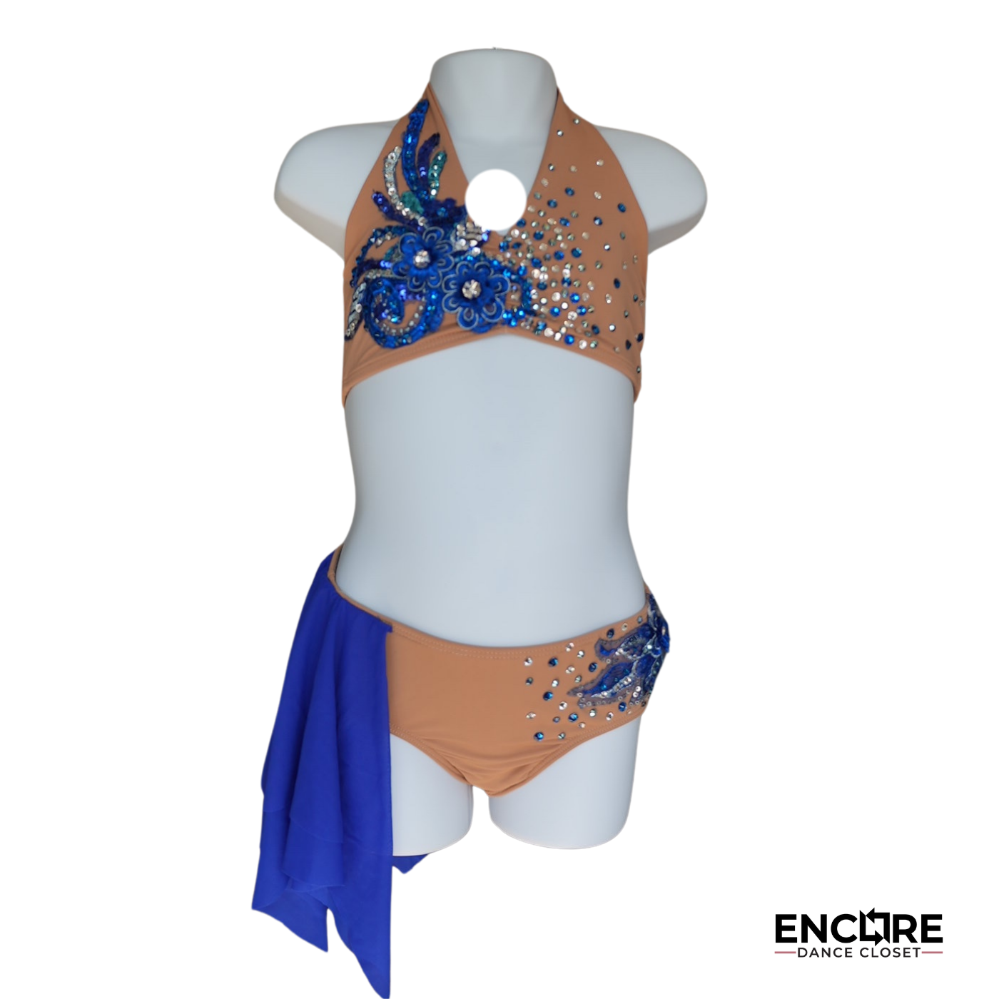 Blue Blossom Nude Two-Piece