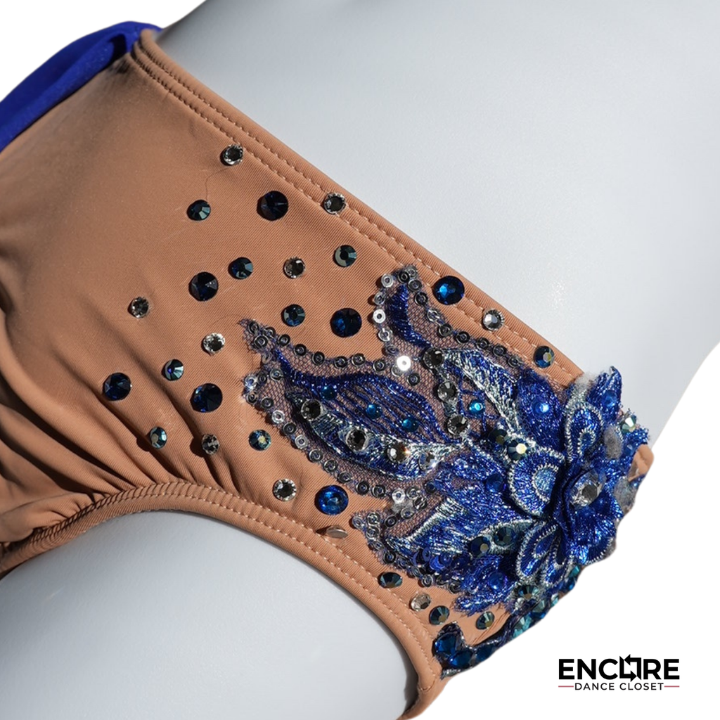 Blue Blossom Nude Two-Piece