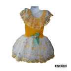 Yellow Ballet Costume with Embroidered Tulle Skirt  dress