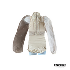 Puff Sleeve Champagne Leotard - Encore Dance Closet