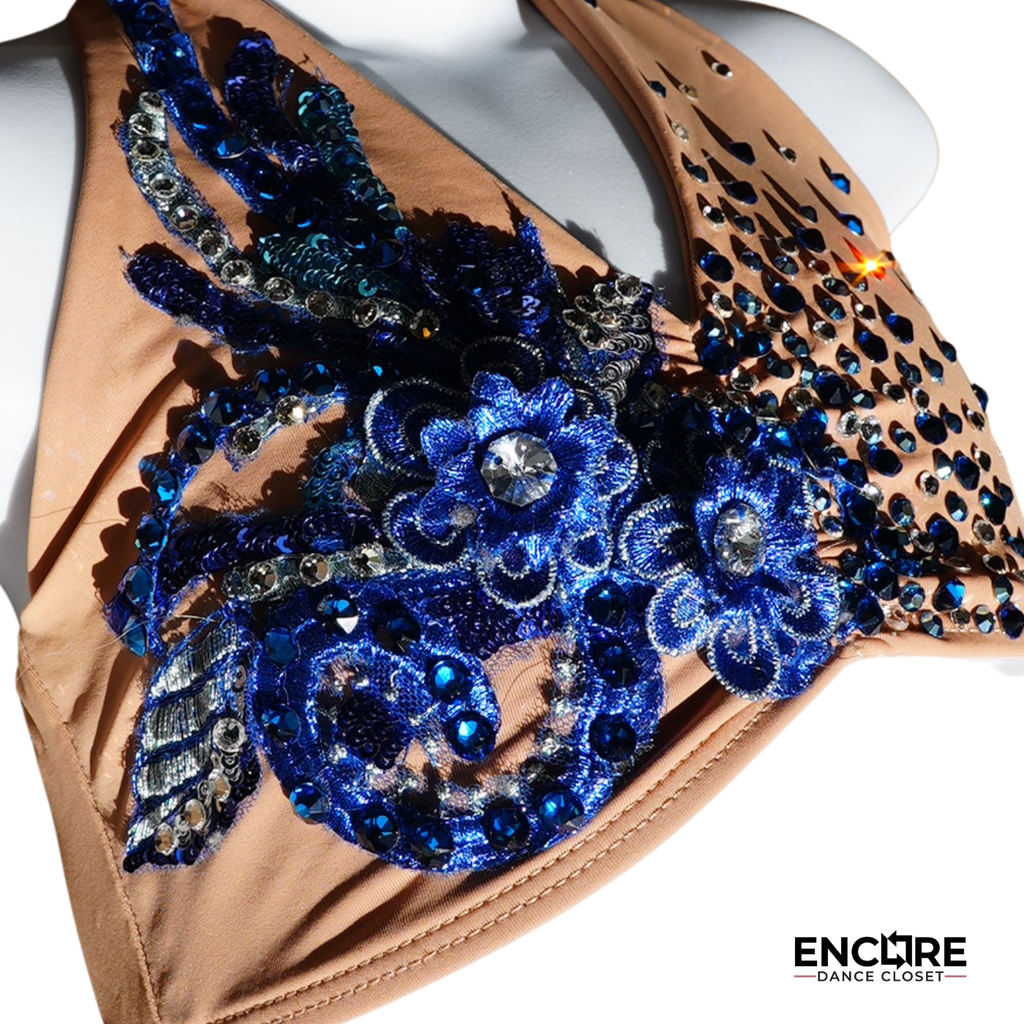 Blue Blossom Nude Two-Piece