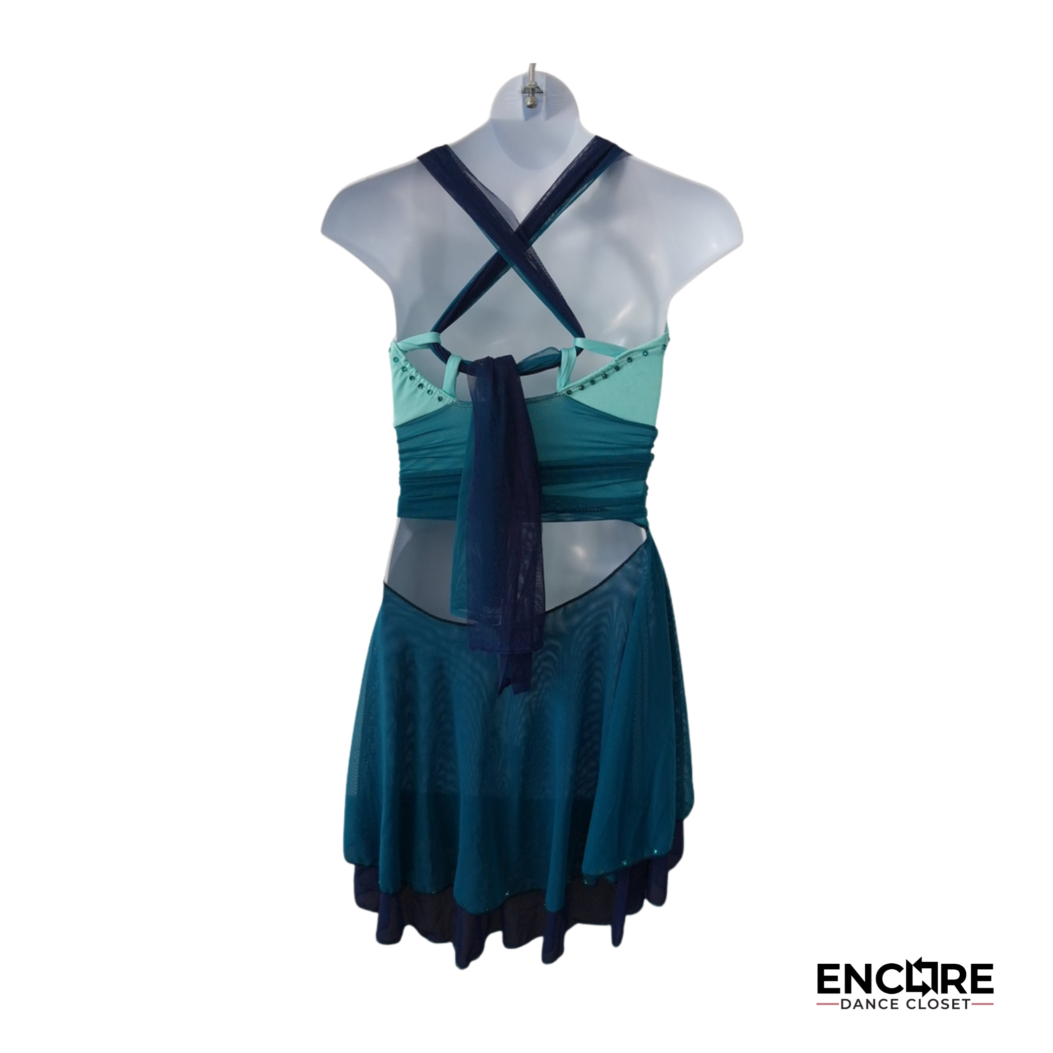 Aqua & Navy Starfish Lyrical Dress  dress