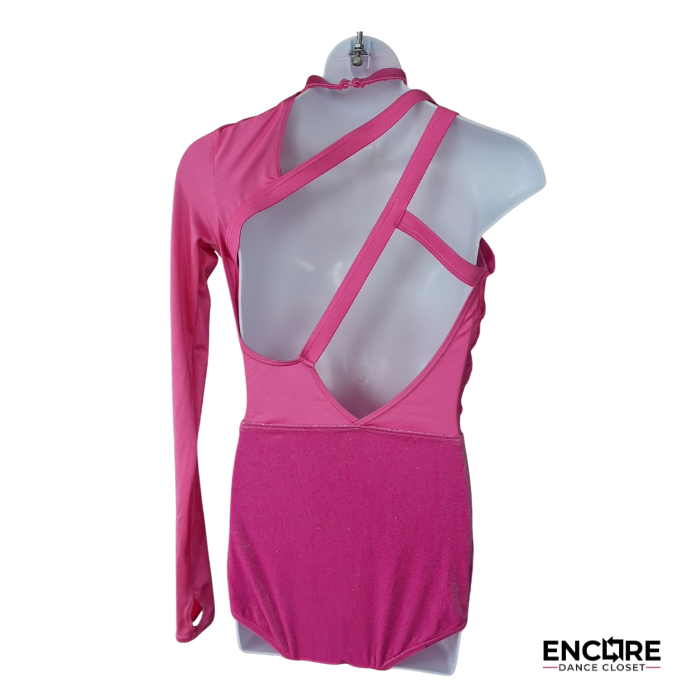 Pink Asymmetrical Contemporary Leotard  leotard