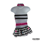 Pink and Black Harlequin Two-Piece Jazz Costume  leotard