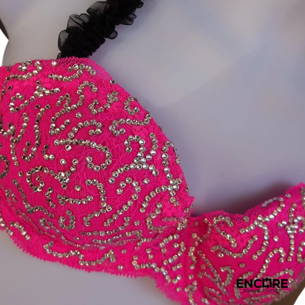 Pink Rhinestone Showstopper  two piece