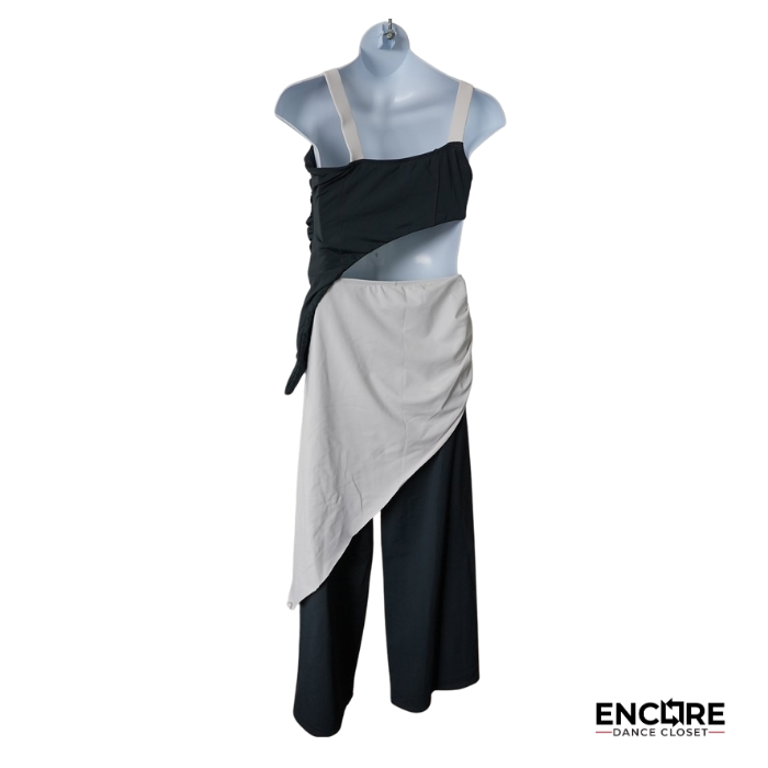 Gray & White Draped Contemporary Set