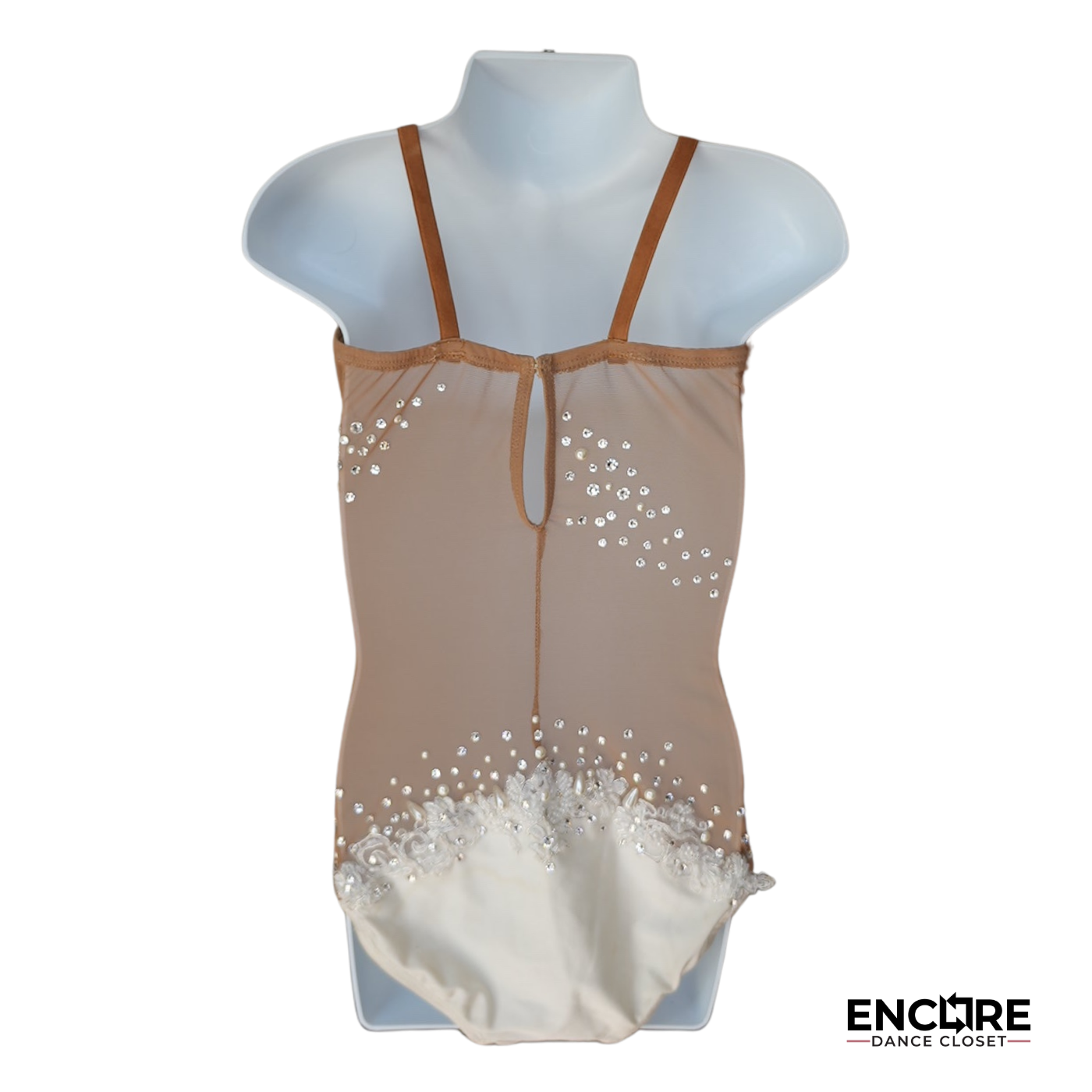 Ethereal Pearl Nude Mesh Leotard