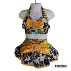 Black and White Floral Costume  two piece