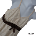 Ivory Lace Lyrical Dress with Satin Ribbon  dress
