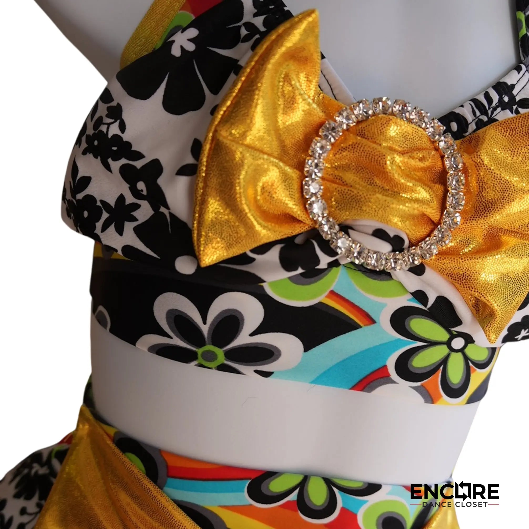Black and White Floral Costume  two piece