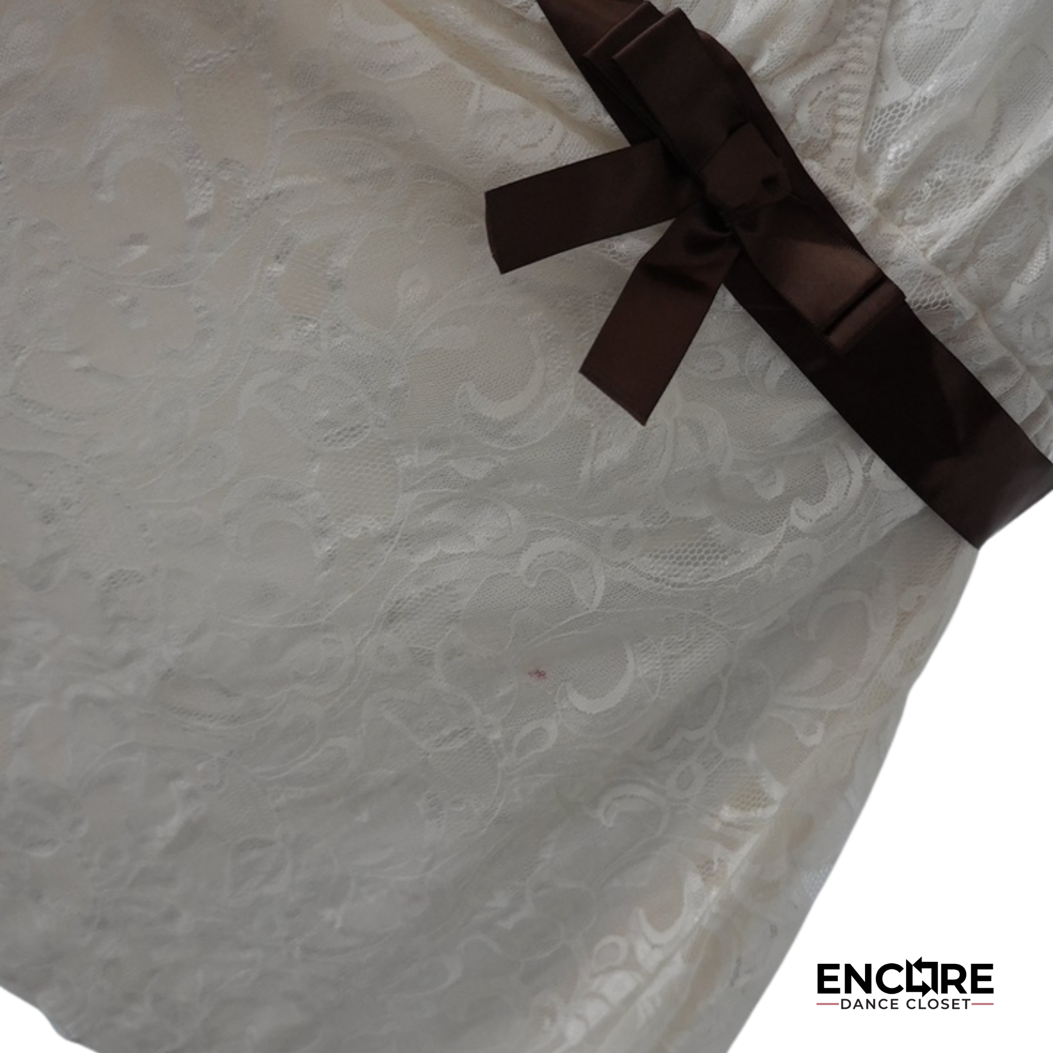 Ivory Lace Lyrical Dress with Satin Ribbon  dress