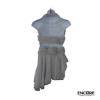 Dove Grey Chiffon Two-Piece Dance Costume  two piece