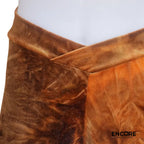 Velvet Flare Pants with Crossed Waistband  pants