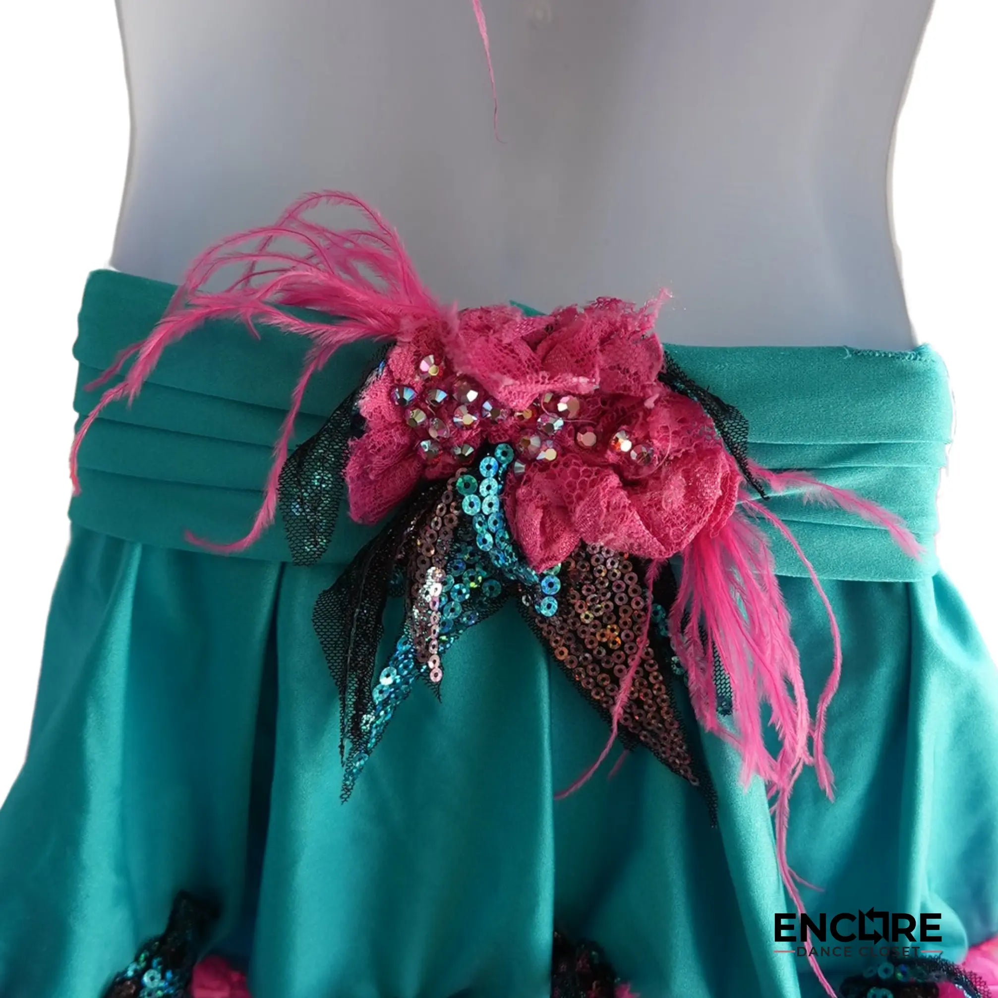 Turquoise & Pink Feather Dream  two piece