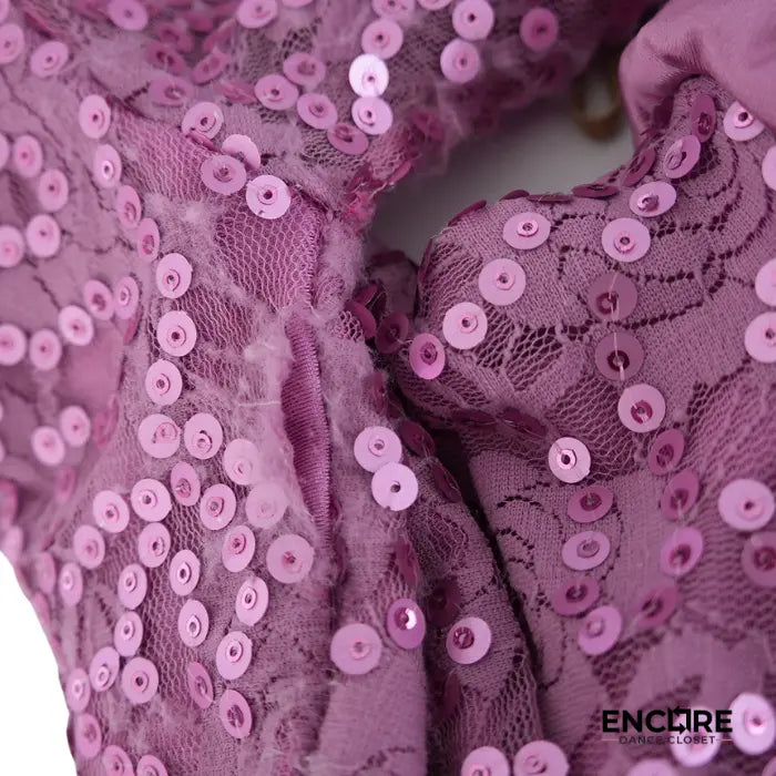 Sequin & Lace Elegance Biketard  biketard