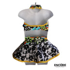 Black and White Floral Costume  two piece