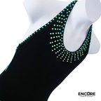 Emerald & Black Ballroom-Style Dress  dress