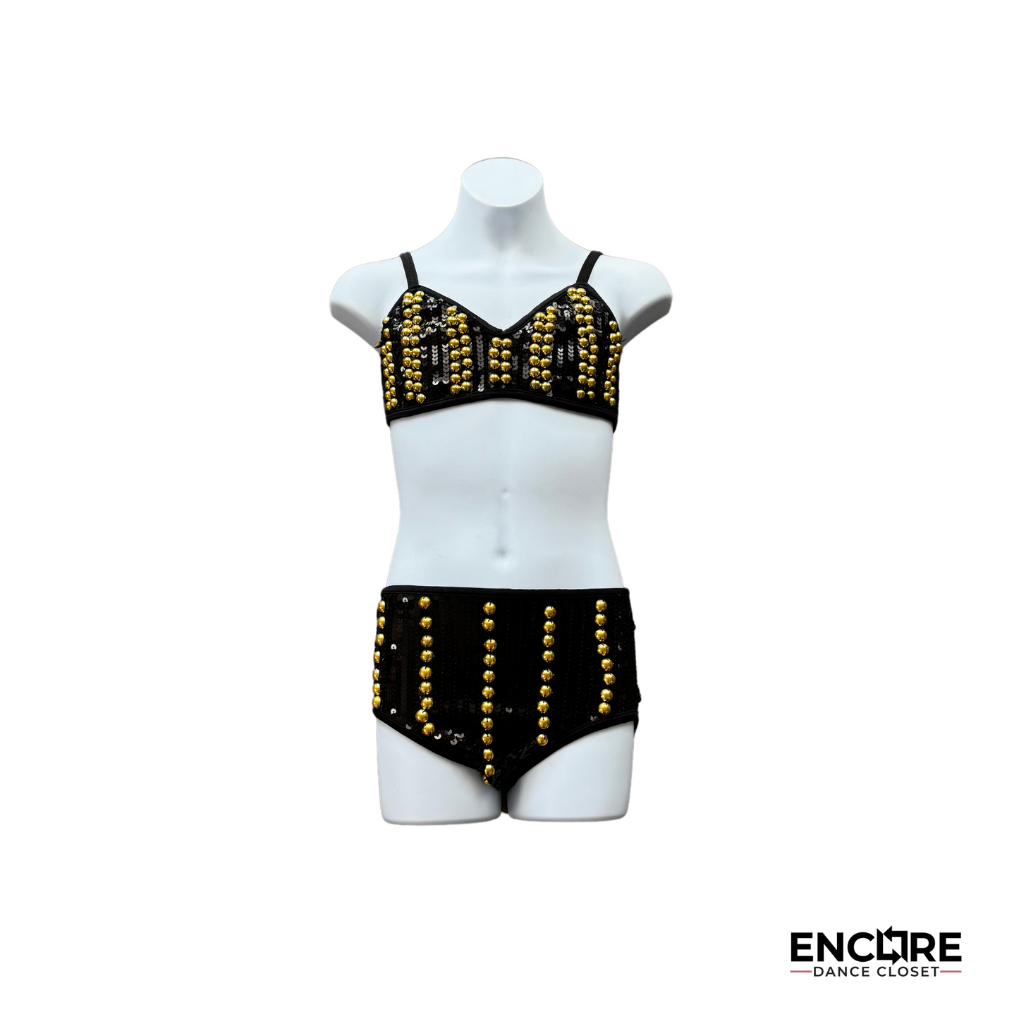 Black and Gold Jazzy Two-Piece Set