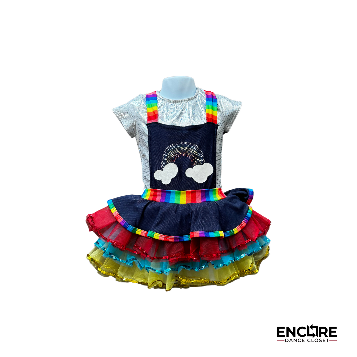 Playful Rainbow Overall Tutu