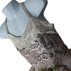 Beige Ballet Costume with Lace Bodice and Tulle Skirt  dress