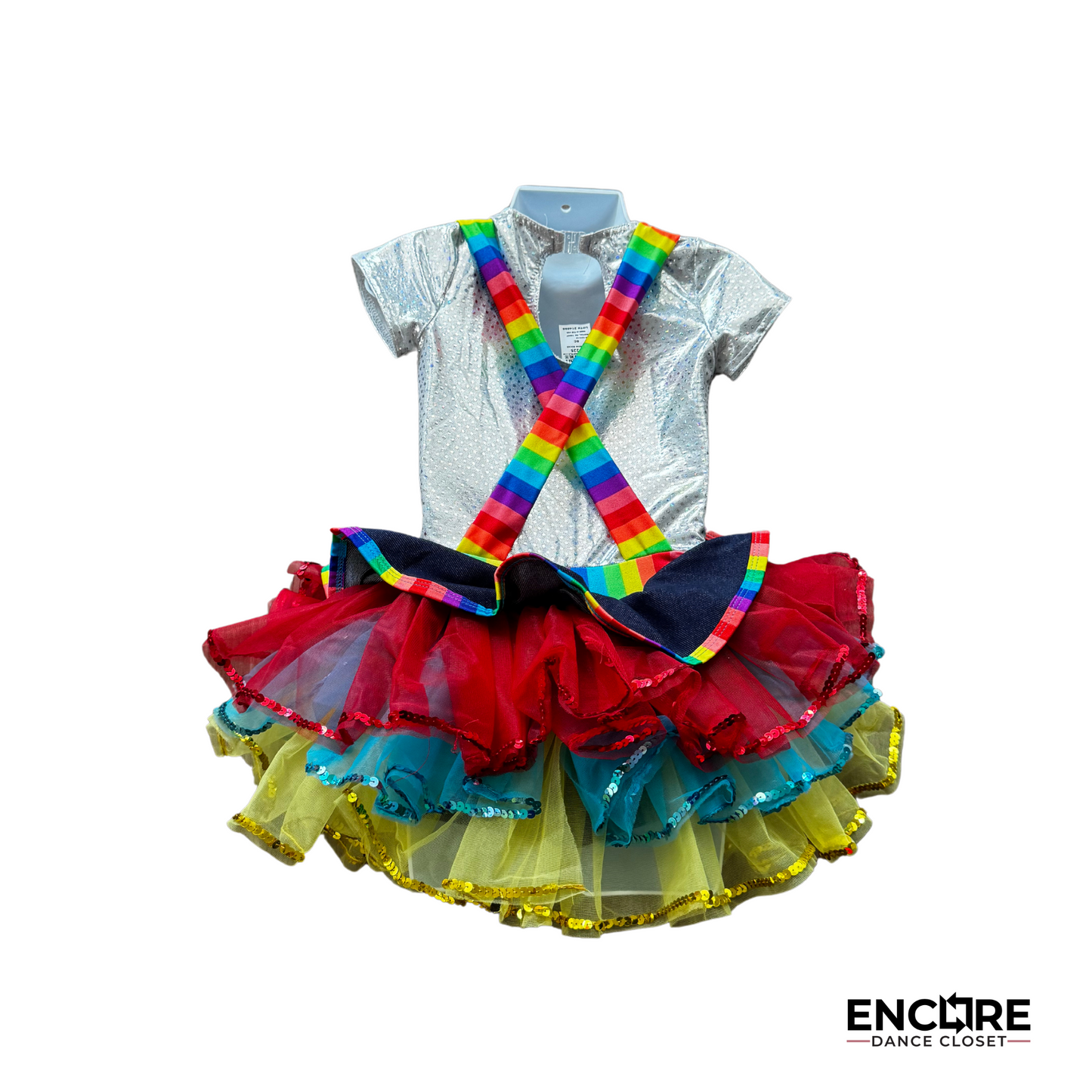 Playful Rainbow Overall Tutu