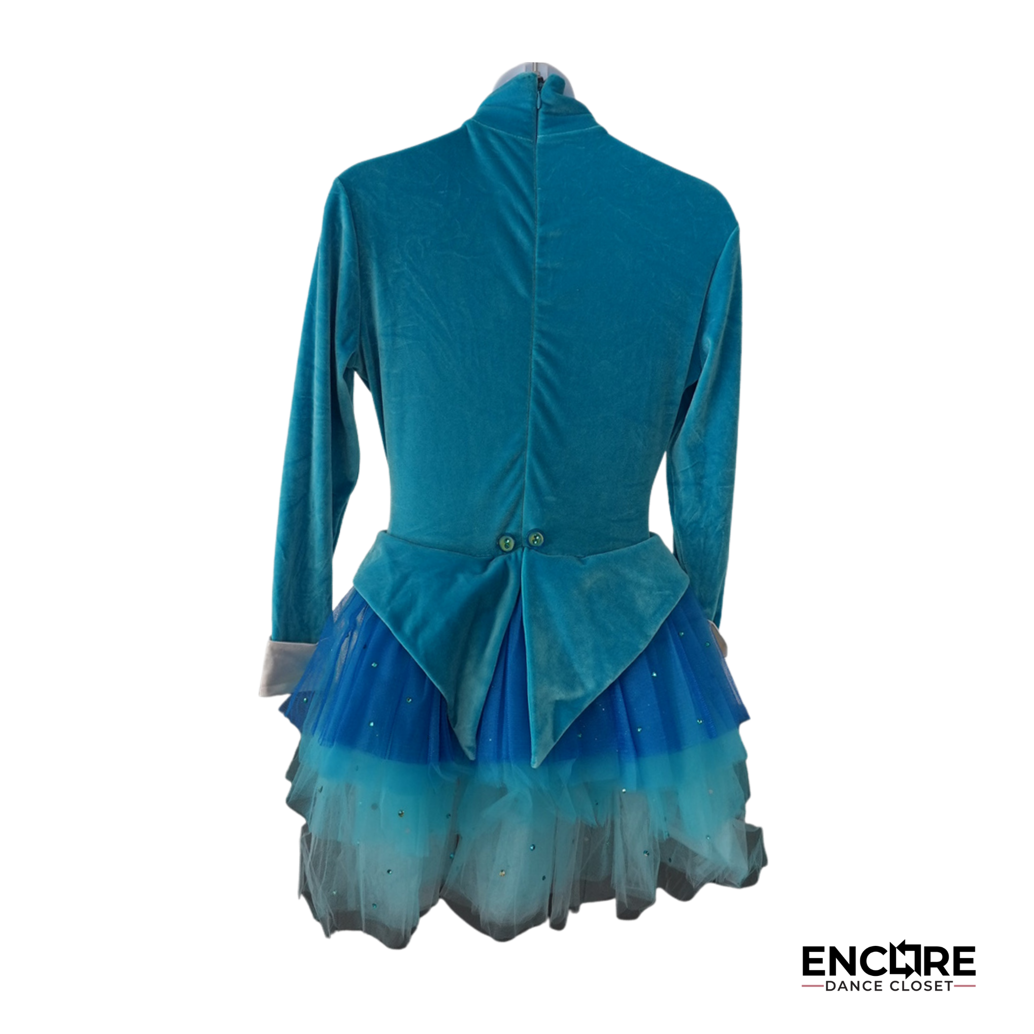 Peacock-Inspired Velvet Character Costume  biketard