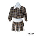 Black and Gold Plaid Two-Piece Character Dance Costume  two piece