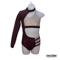 Burgundy Asymmetrical Leotard (CL)  leotard