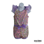 Confetti Sparkle Romper  biketard