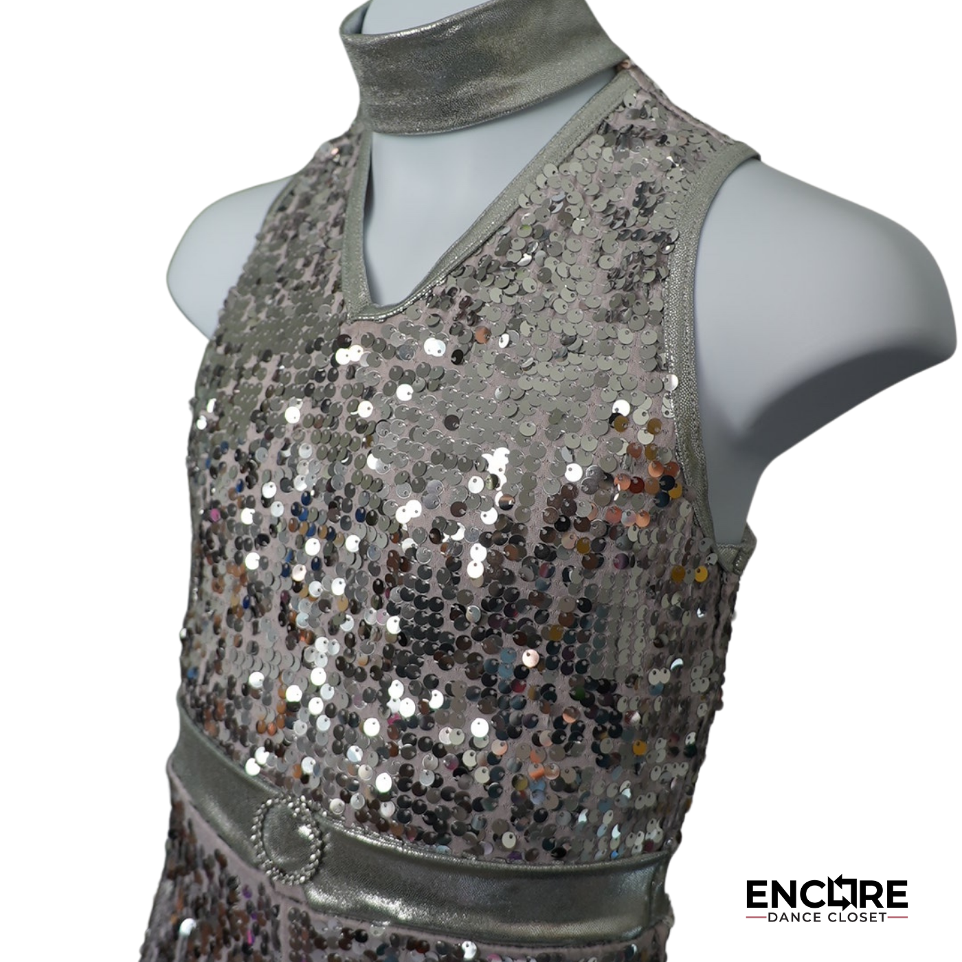 Silver Disco Bell Bottom Unitard - Encore Dance Closet