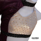 Burgundy Asymmetrical Leotard (CM)  leotard