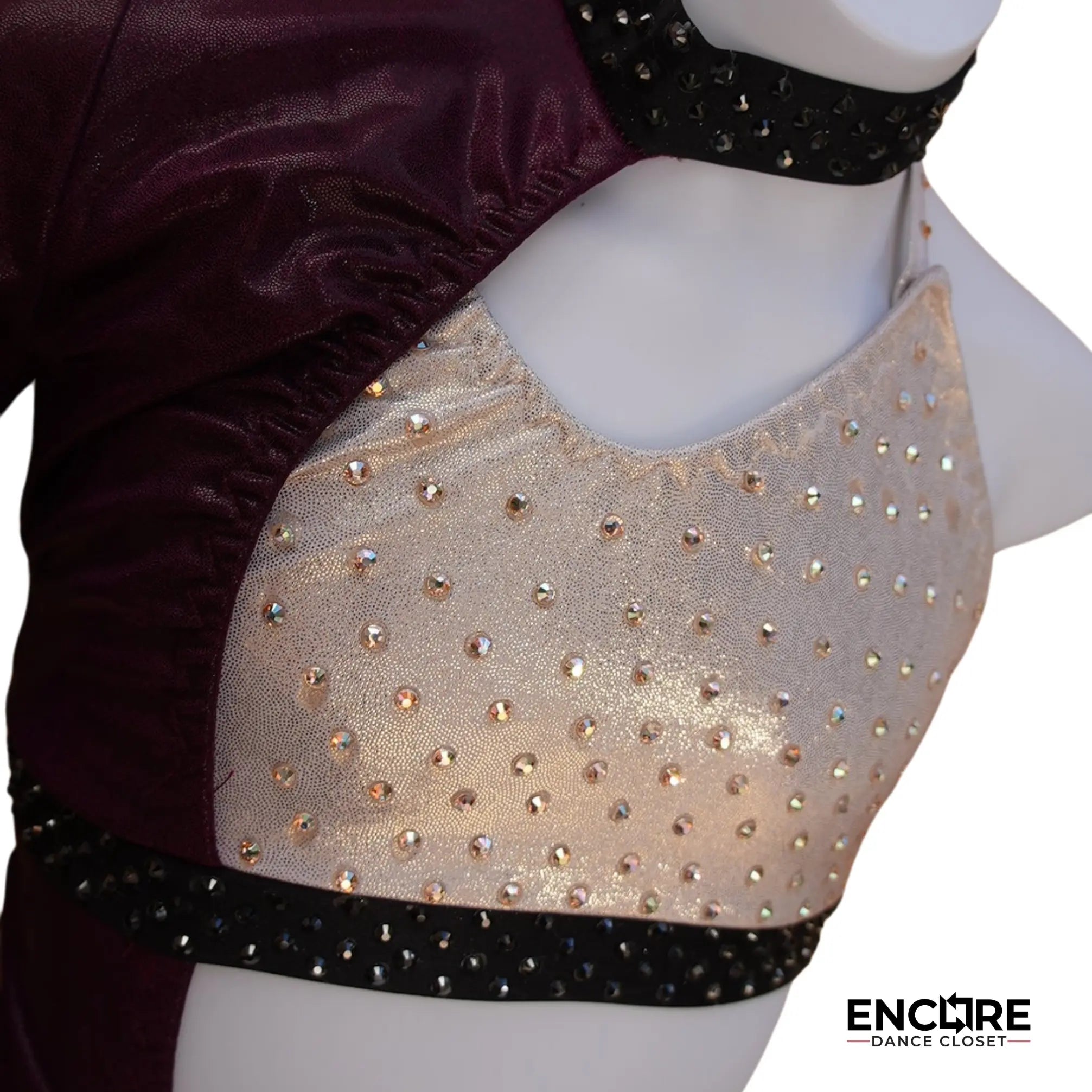 Burgundy Asymmetrical Leotard (CL)  leotard